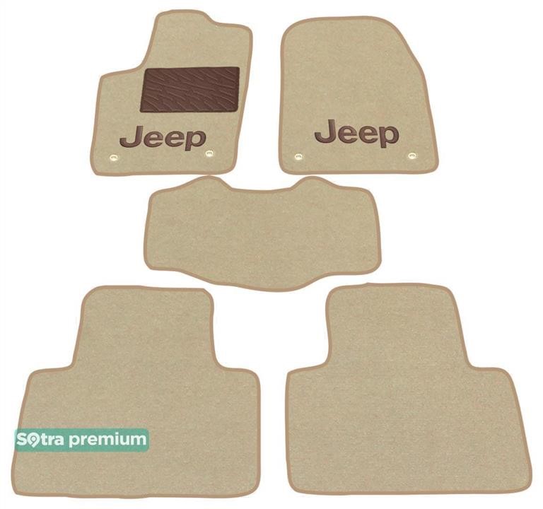 Sotra 90381-CH-BEIGE The carpets of the Sotra interior are two-layer Premium beige for Jeep Grand Cherokee (mkIV)(WK2) 2013-2015, set 90381CHBEIGE