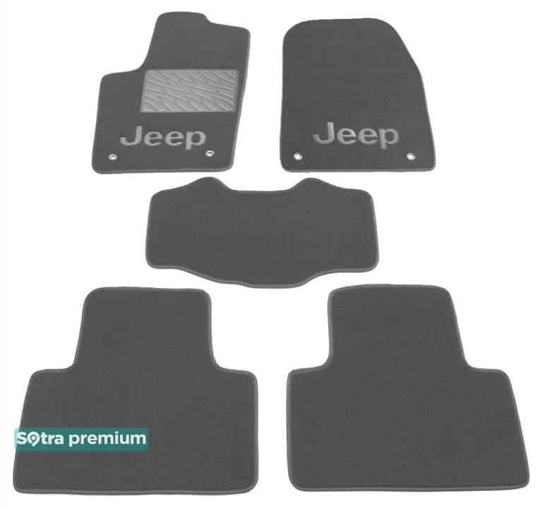 Sotra 90381-CH-GREY The carpets of the Sotra interior are two-layer Premium gray for Jeep Grand Cherokee (mkIV)(WK2) 2013-2015, set 90381CHGREY