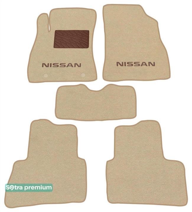 Sotra 90382-CH-BEIGE The carpets of the Sotra interior are two-layer Premium beige for Nissan Juke (mkI) 2014-2019, set 90382CHBEIGE