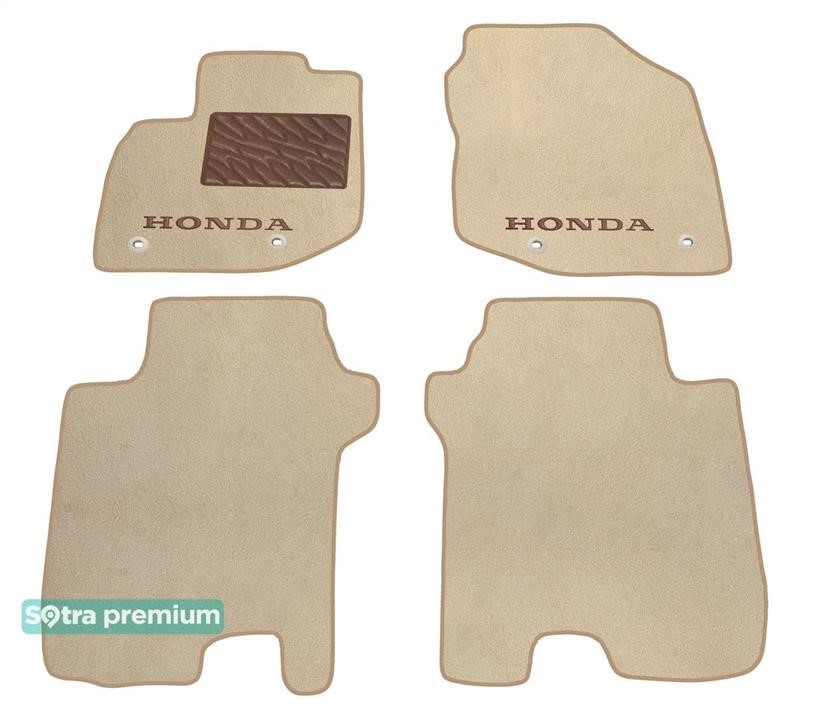 Sotra 90498-CH-BEIGE The carpets of the Sotra interior are two-layer Premium beige for Honda Jazz / Fit (mkIII) 2008-2013, set 90498CHBEIGE