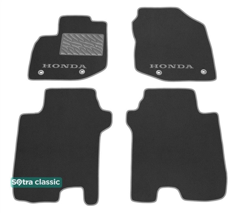 Sotra 90498-GD-GREY The carpets of the Sotra interior are two-layer Classic gray for Honda Jazz / Fit (mkIII) 2008-2013, set 90498GDGREY