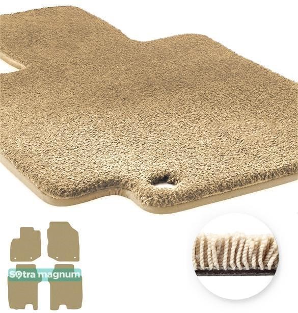Sotra 90498-MG20-BEIGE The carpets of the Sotra interior are two-layer Magnum beige for Honda Jazz / Fit (mkIII) 2008-2013, set 90498MG20BEIGE