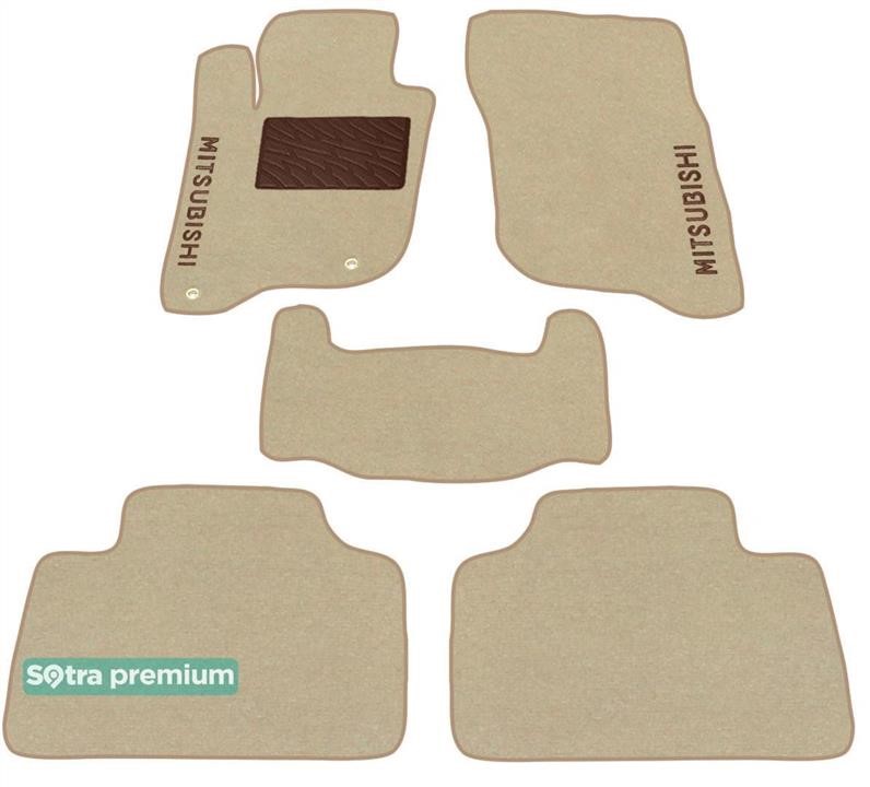 Sotra 90394-CH-BEIGE The carpets of the Sotra interior are two-layer Premium beige for Mitsubishi Pajero Sport (mkIII) (2 grommets) 2015-, set 90394CHBEIGE