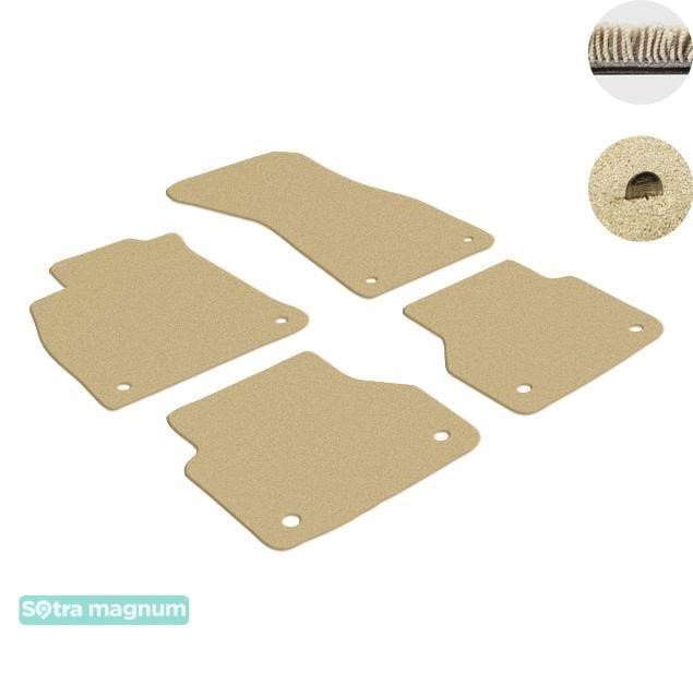 Sotra 90442-MG20-BEIGE The carpets of the Sotra interior are two-layer Magnum beige for Audi A6/S6/RS6 (mkV)(C8) 2018-; A7/S7/RS7 (mkII) 2018-, set 90442MG20BEIGE