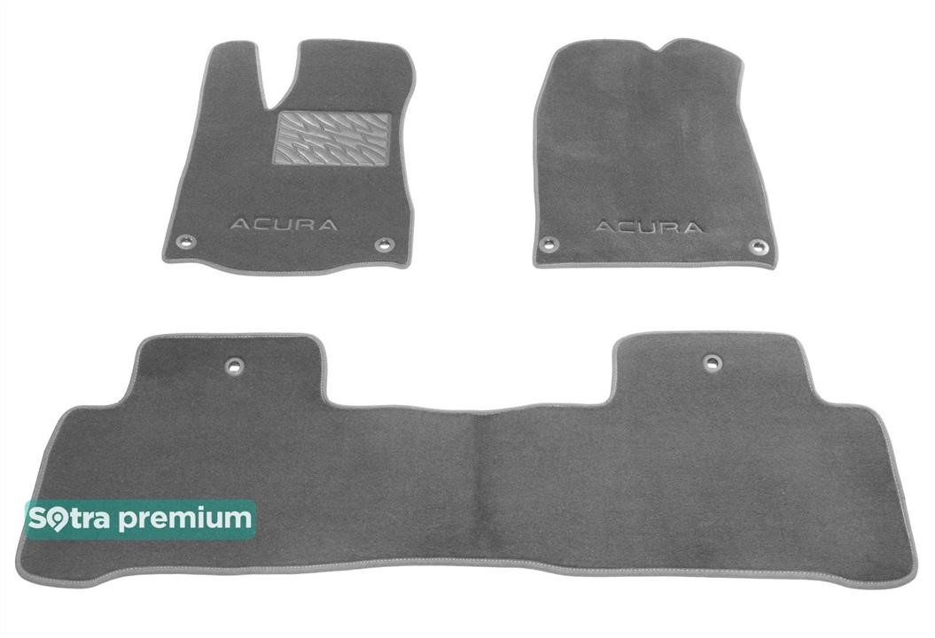 Sotra 90395-CH-GREY The carpets of the Sotra interior are two-layer Premium gray for Acura MDX (mkIII) (1-2 row) 2014-2020, set 90395CHGREY