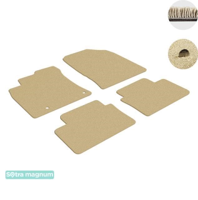 Sotra 90445-MG20-BEIGE The carpets of the Sotra interior are two-layer Magnum beige for Kia Ceed (mkIII) (hatchback) 2018-; XCeed (mkI) 2019-, set 90445MG20BEIGE