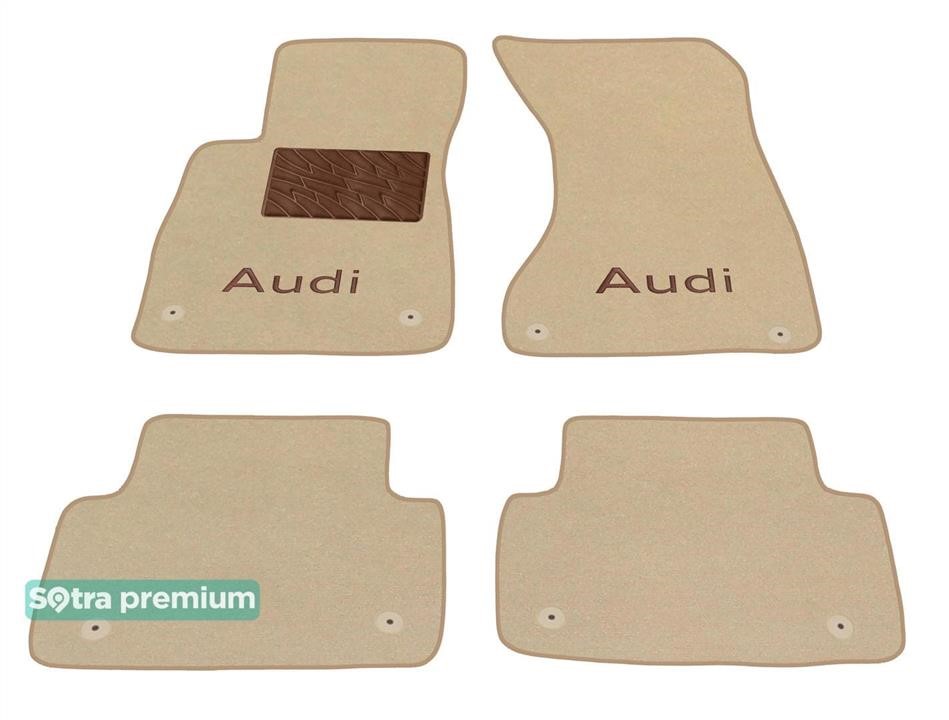 Sotra 90495-CH-BEIGE The carpets of the Sotra interior are two-layer Premium beige for Audi A4/S4/RS4 (mkV)(B9) 2015-2023, set 90495CHBEIGE
