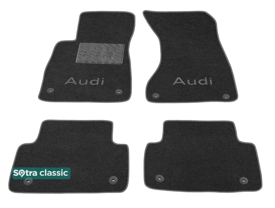 Sotra 90495-GD-GREY The carpets of the Sotra interior are two-layer Classic gray for Audi A4/S4/RS4 (mkV)(B9) 2015-2023, set 90495GDGREY