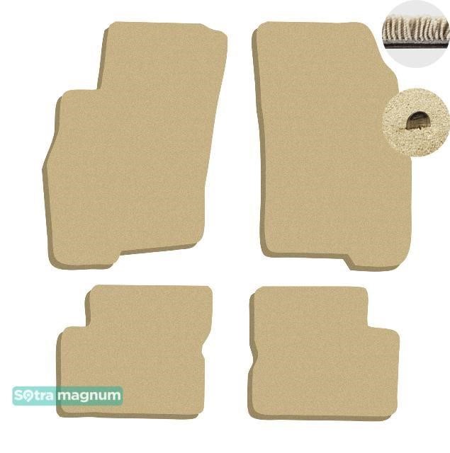 Sotra 90525-MG20-BEIGE The carpets of the Sotra interior are two-layer Magnum beige for Alfa Romeo MiTo (mkI) 2008-2018, set 90525MG20BEIGE