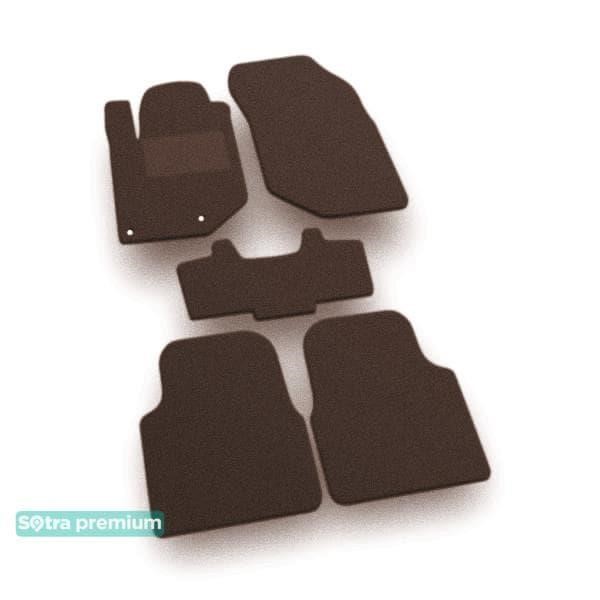 Sotra 90550-CH-CHOCO The carpets of the Sotra interior are two-layer Premium brown for Opel Corsa (mkVI)(F) 2019-, set 90550CHCHOCO