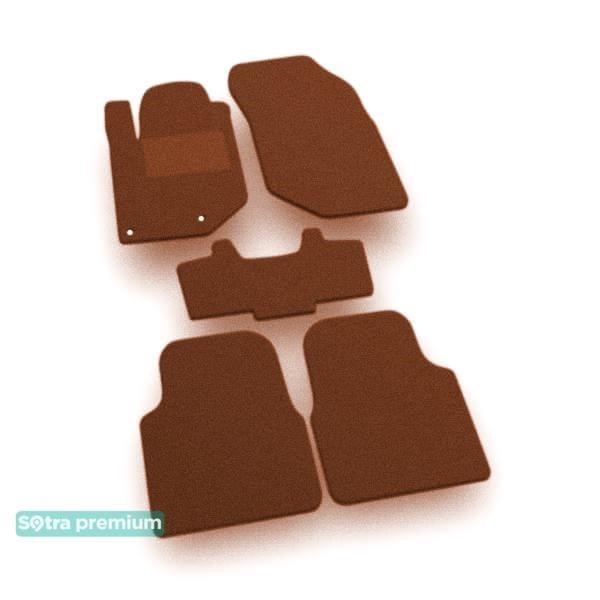 Sotra 90550-CH-TERRA The carpets of the Sotra interior are two-layer Premium terracotta for Opel Corsa (mkVI)(F) 2019-, set 90550CHTERRA