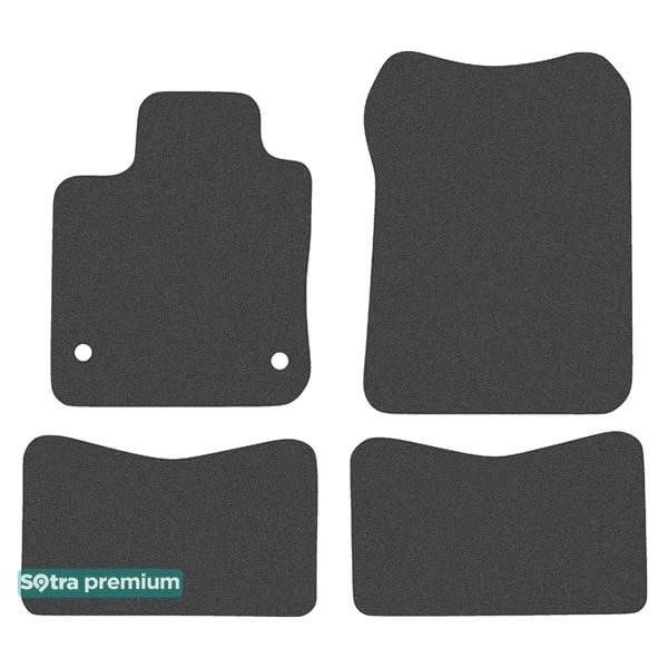 Sotra 90563-CH-BLACK The carpets of the Sotra interior are two-layer Premium black for Renault Twingo (mkII) 2007-2014, set 90563CHBLACK