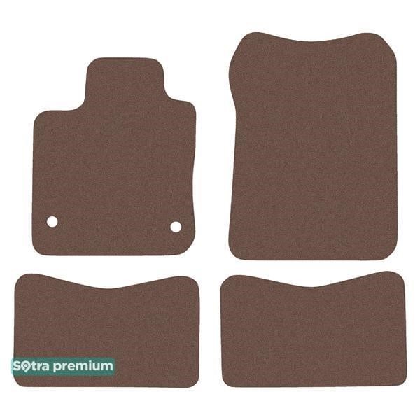 Sotra 90563-CH-CHOCO The carpets of the Sotra interior are two-layer Premium brown for Renault Twingo (mkII) 2007-2014, set 90563CHCHOCO