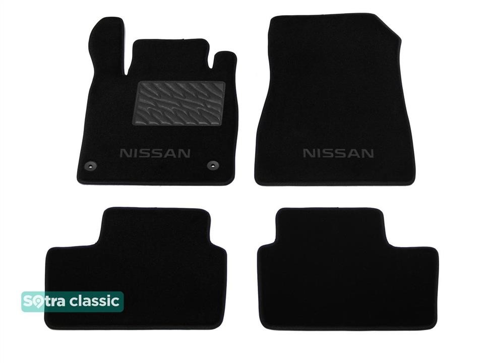 Sotra 90565-GD-BLACK The carpets of the Sotra interior are two-layer Classic black for Nissan Juke (mkII) 2019-, set 90565GDBLACK