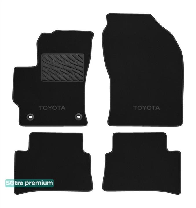Sotra 90569-CH-GRAPHITE The carpets of the Sotra interior are two-layer Premium dark-gray for Toyota Corolla (mkXII) (hatchback) 2018-, set 90569CHGRAPHITE