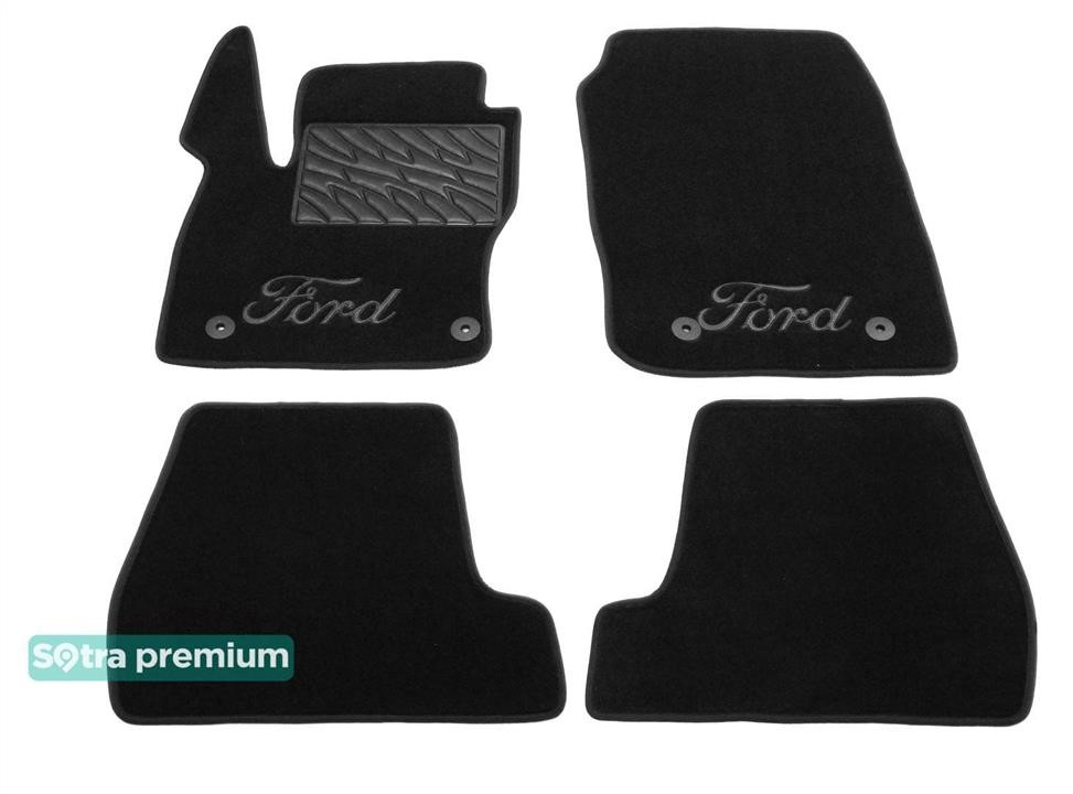 Sotra 90613-CH-BLACK The carpets of the Sotra interior are two-layer Premium black for Ford Focus (mkIII) 2015-2018 (USA), set 90613CHBLACK