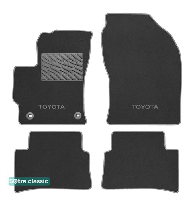 Sotra 90569-GD-GREY The carpets of the Sotra interior are two-layer Classic gray for Toyota Corolla (mkXII) (hatchback) 2018-, set 90569GDGREY