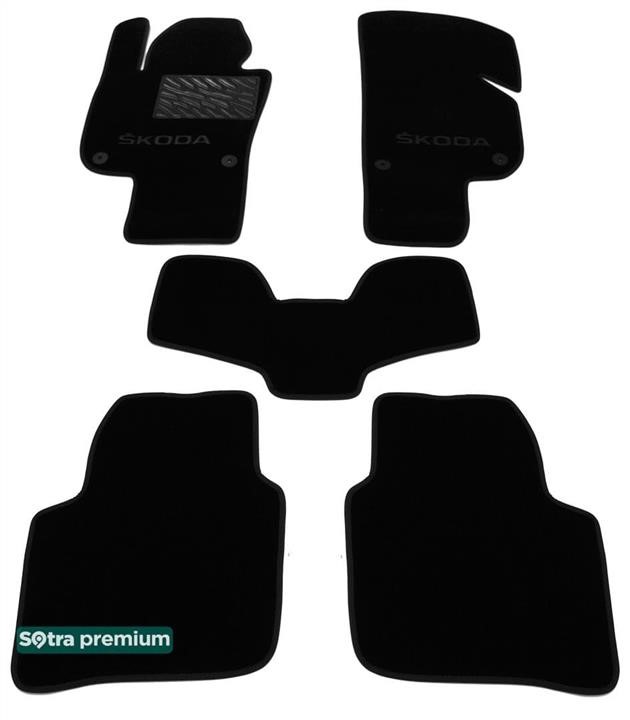 Sotra 90664-CH-GRAPHITE The carpets of the Sotra interior are two-layer Premium dark-gray for Skoda Superb (mkII)(B6) (without electrically adjustable seats) 2008-2015, set 90664CHGRAPHITE