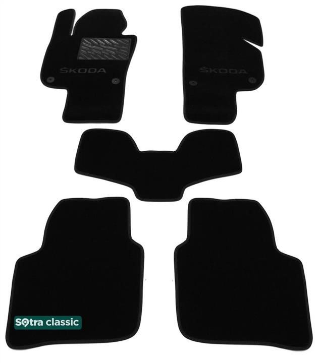 Sotra 90664-GD-BLACK The carpets of the Sotra interior are two-layer Classic black for Skoda Superb (mkII)(B6) (without electrically adjustable seats) 2008-2015, set 90664GDBLACK