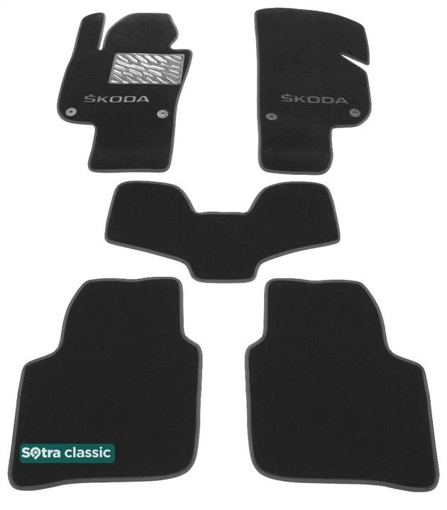 Sotra 90664-GD-GREY The carpets of the Sotra interior are two-layer Classic gray for Skoda Superb (mkII)(B6) (without electrically adjustable seats) 2008-2015, set 90664GDGREY