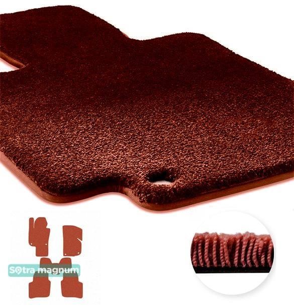Sotra 90665-MG20-RED The carpets of the Sotra interior are two-layer Magnum red for Skoda Superb (mkII)(B6) (with electrically adjustable seats) 2008-2015, set 90665MG20RED