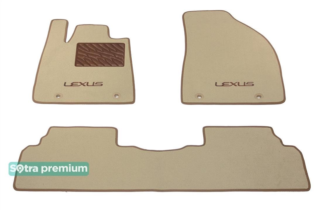 Sotra 90718-CH-BEIGE The carpets of the Sotra interior are two-layer Premium beige for Lexus RX (mkIII) (with clips) 2009-2015, set 90718CHBEIGE