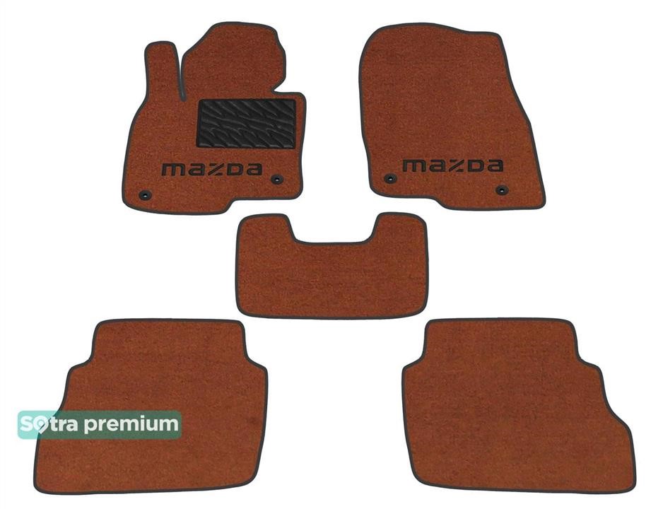 Sotra 90723-CH-TERRA The carpets of the Sotra interior are two-layer Premium terracotta for Mazda CX-5 (mkII) 2017- (USA), set 90723CHTERRA