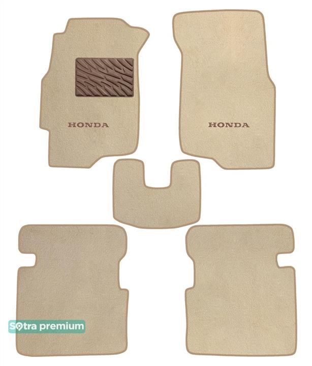 Sotra 90745-CH-BEIGE The carpets of the Sotra interior are two-layer Premium beige for Honda Civic (mkVI) 1995-2001, set 90745CHBEIGE