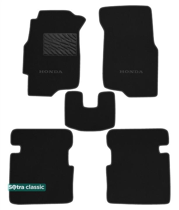 Sotra 90745-GD-BLACK The carpets of the Sotra interior are two-layer Classic black for Honda Civic (mkVI) 1995-2001, set 90745GDBLACK