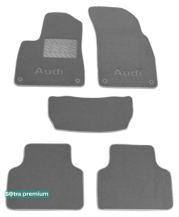 Sotra 90746-CH-GREY The carpets of the Sotra interior are two-layer Premium gray for Audi Q7/SQ7 (mkII)(1-2 row)(2 row without clips) 2020-, set 90746CHGREY
