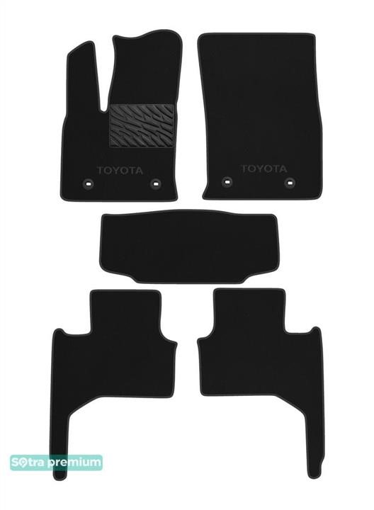 Sotra 90688-CH-BLACK The carpets of the Sotra interior are two-layer Premium black for Toyota Land Cruiser (J300) 2021-, set 90688CHBLACK