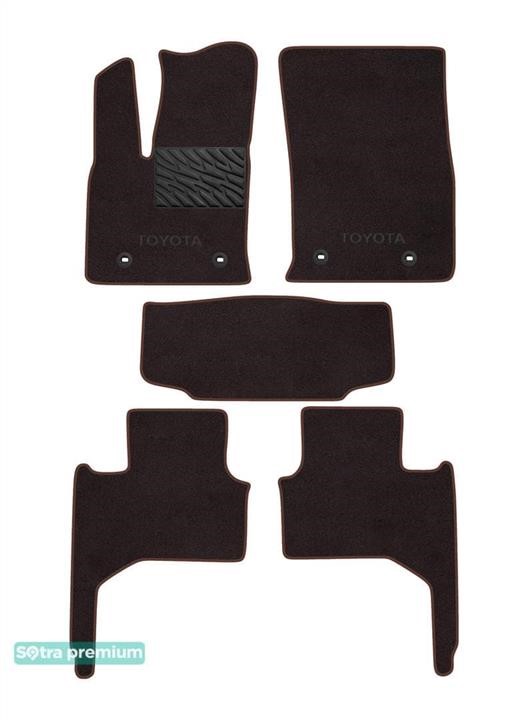 Sotra 90688-CH-CHOCO The carpets of the Sotra interior are two-layer Premium brown for Toyota Land Cruiser (J300) 2021-, set 90688CHCHOCO