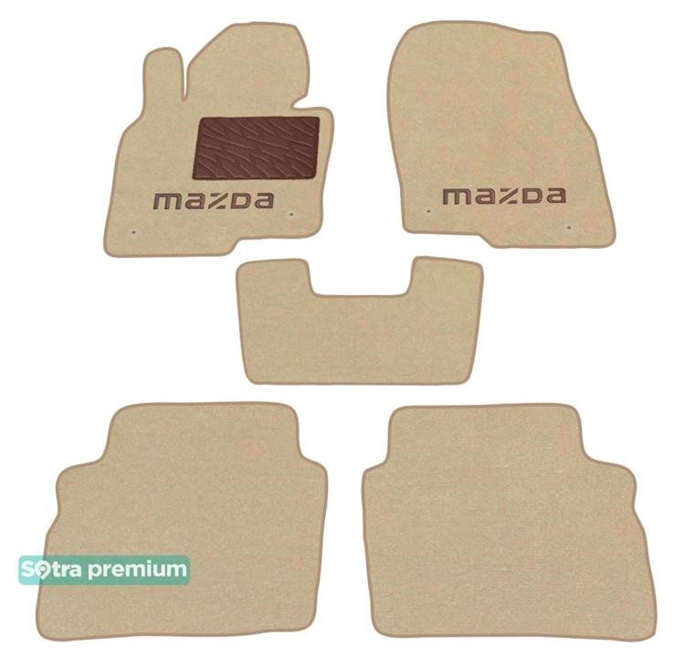 Sotra 90729-CH-BEIGE The carpets of the Sotra interior are two-layer Premium beige for Mazda CX-5 (mkII) 2017-, set 90729CHBEIGE