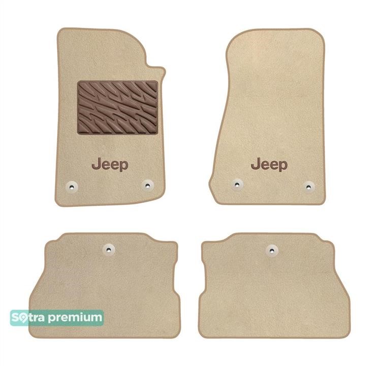 Sotra 90755-CH-BEIGE The carpets of the Sotra interior are two-layer Premium beige for Jeep Wrangler (mkIV)(4xe)(hybrid)(JL) 2021-, set 90755CHBEIGE