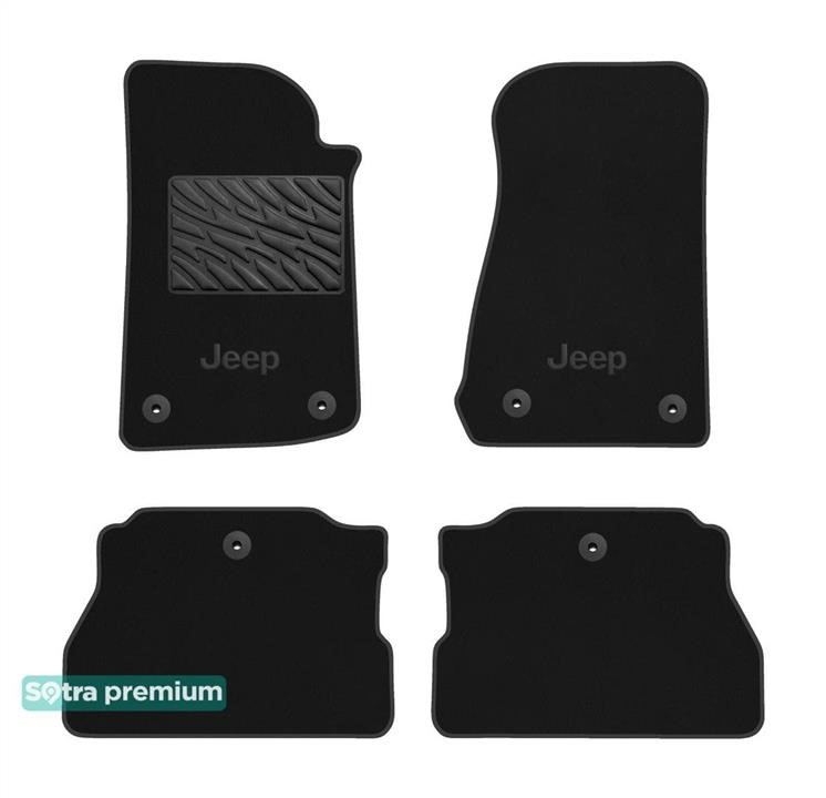 Sotra 90755-CH-BLACK The carpets of the Sotra interior are two-layer Premium black for Jeep Wrangler (mkIV)(4xe)(hybrid)(JL) 2021-, set 90755CHBLACK