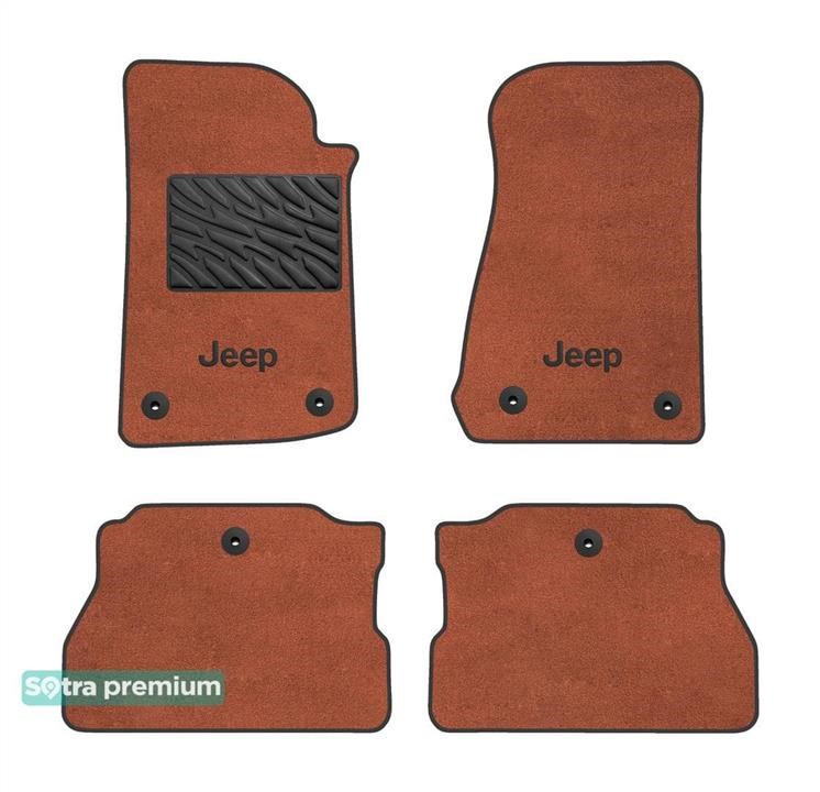 Sotra 90755-CH-TERRA The carpets of the Sotra interior are two-layer Premium terracotta for Jeep Wrangler (mkIV)(4xe)(hybrid)(JL) 2021-, set 90755CHTERRA