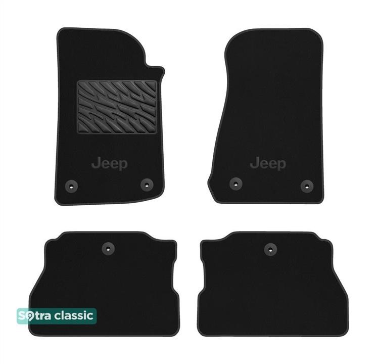 Sotra 90755-GD-BLACK The carpets of the Sotra interior are two-layer Classic black for Jeep Wrangler (mkIV)(4xe)(hybrid)(JL) 2021-, set 90755GDBLACK