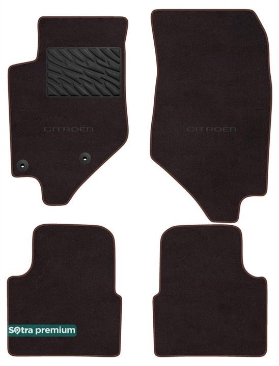 Sotra 90777-CH-CHOCO The carpets of the Sotra interior are two-layer Premium brown for Citroen C4 (mkIII) (not electric) 2020-, set 90777CHCHOCO