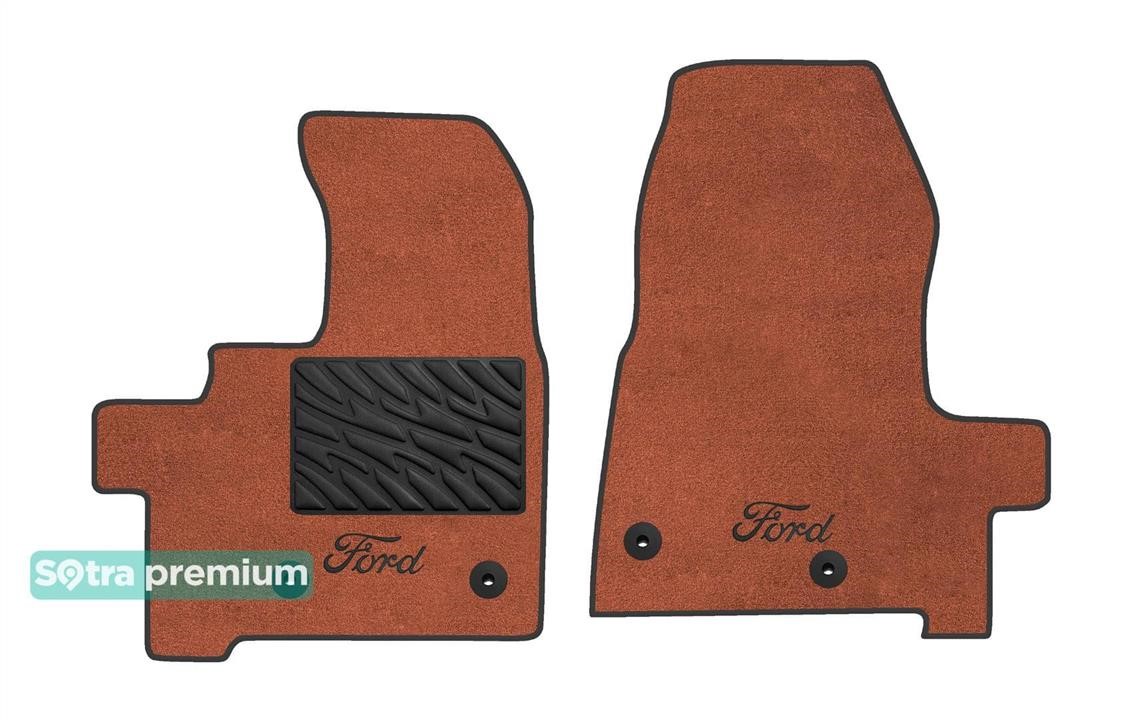 Sotra 90823-CH-TERRA The carpets of the Sotra interior are two-layer Premium terracotta for Ford Transit/Tourneo Custom (mkI) (2 seats) (1 row) 2018- Automatic, set 90823CHTERRA