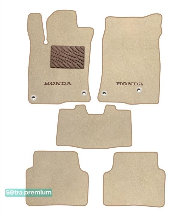 Sotra 90805-CH-BEIGE The carpets of the Sotra interior are two-layer Premium beige for Honda Civic (mkX) 2015-2021, set 90805CHBEIGE