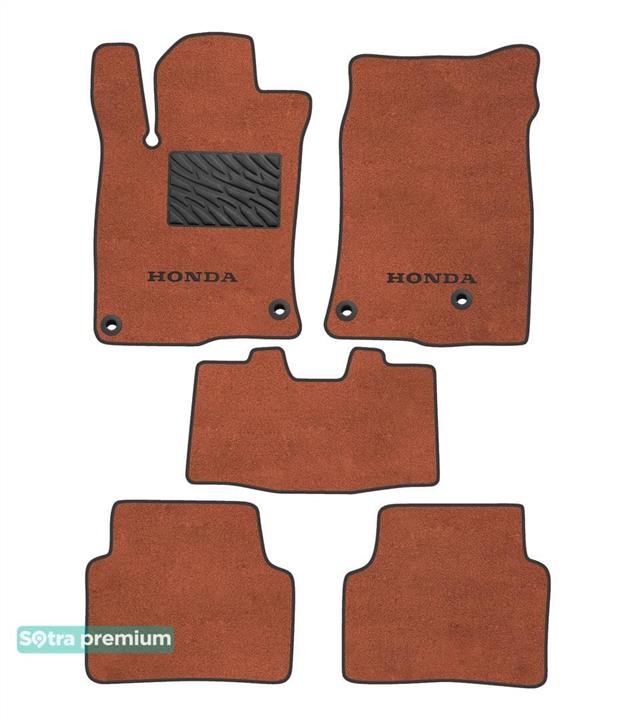 Sotra 90805-CH-TERRA The carpets of the Sotra interior are two-layer Premium terracotta for Honda Civic (mkX) 2015-2021, set 90805CHTERRA