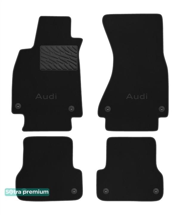 Sotra 90848-CH-BLACK The carpets of the Sotra interior are two-layer Premium black for Audi A6/S6/RS6 (mkIV)(C7) 2011-2018, set 90848CHBLACK