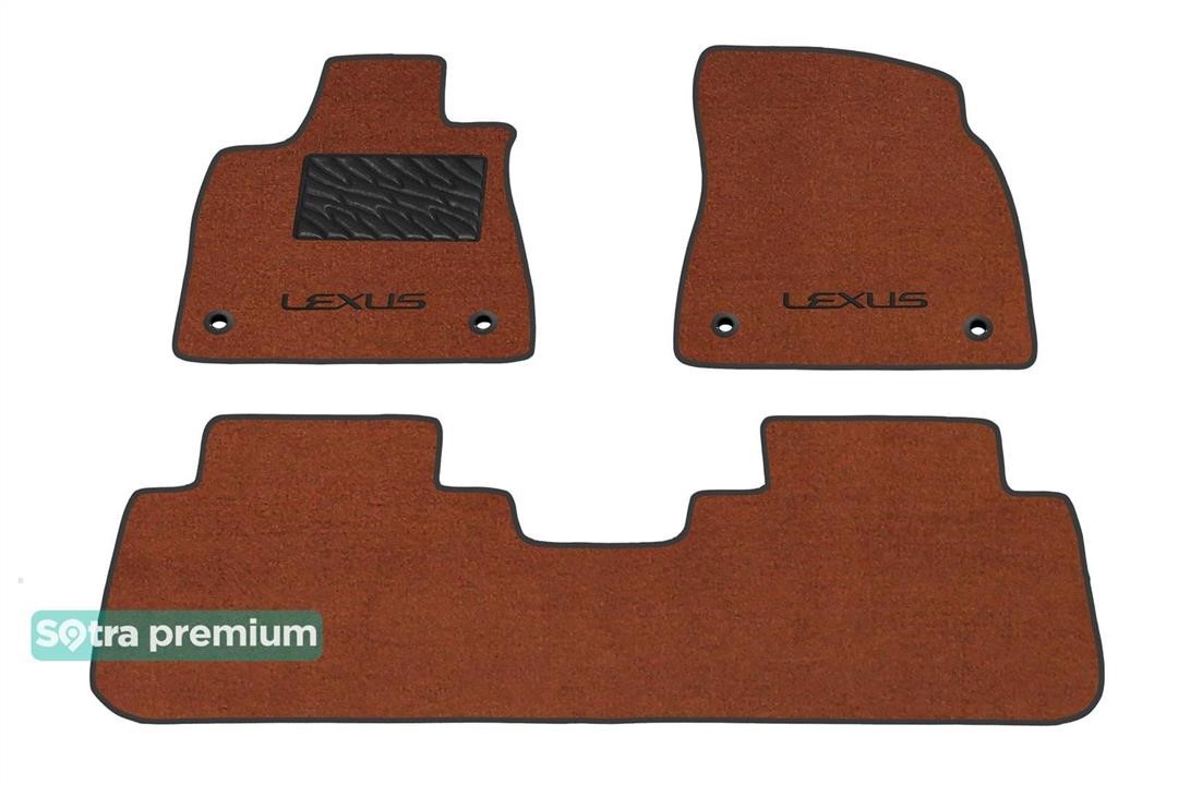 Sotra 90782-CH-TERRA The carpets of the Sotra interior are two-layer Premium terracotta for Lexus RX (mkIV) 2016-2022, set 90782CHTERRA