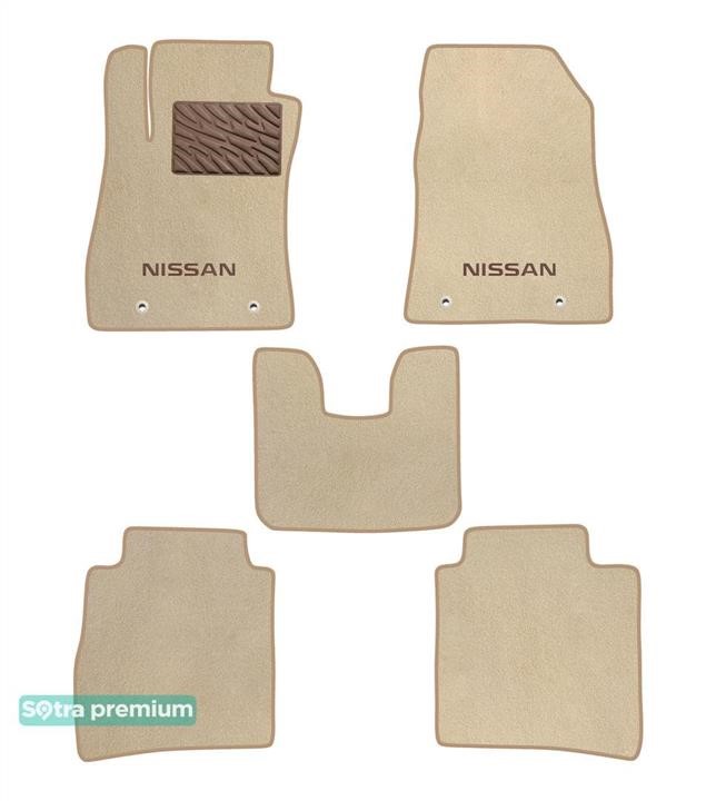 Sotra 90808-CH-BEIGE The carpets of the Sotra interior are two-layer Premium beige for Nissan Sentra (mkVII)(B17) 2012-2019, set 90808CHBEIGE