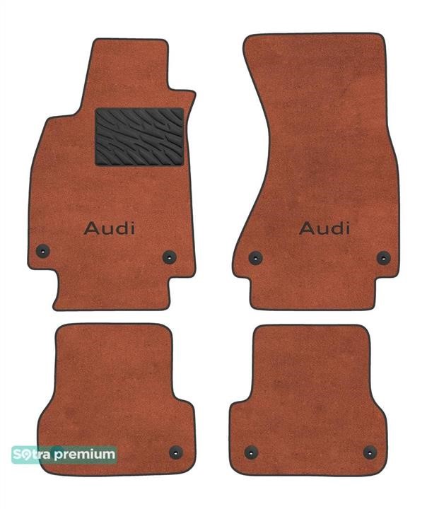 Sotra 90848-CH-TERRA The carpets of the Sotra interior are two-layer Premium terracotta for Audi A6/S6/RS6 (mkIV)(C7) 2011-2018, set 90848CHTERRA