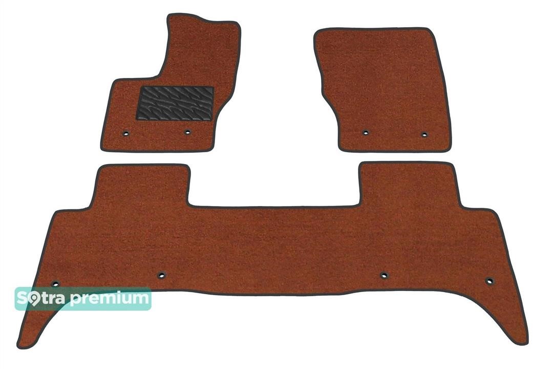 Sotra 90784-CH-TERRA The carpets of the Sotra interior are two-layer Premium terracotta for Land Rover Range Rover Sport (mkII) 2013-2022, set 90784CHTERRA