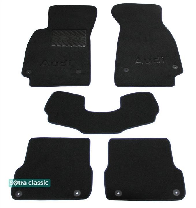 Sotra 90852-GD-BLACK The carpets of the Sotra interior are two-layer Classic black for Audi A6/S6/RS6 (mkIII)(C6) 2008-2011, set 90852GDBLACK