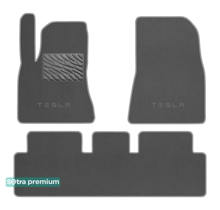 Sotra 90934-CH-GREY The carpets of the Sotra interior are two-layer Premium gray for Tesla Model 3 (mkI) 12/2020-, set 90934CHGREY