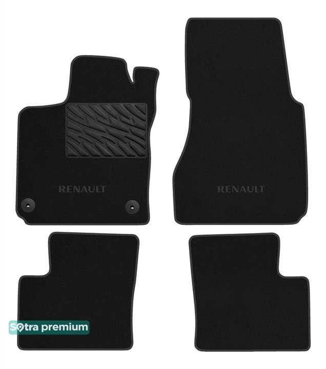 Sotra 90899-CH-BLACK The carpets of the Sotra interior are two-layer Premium black for Renault Twingo (mkII) (electric) 2020-, set 90899CHBLACK