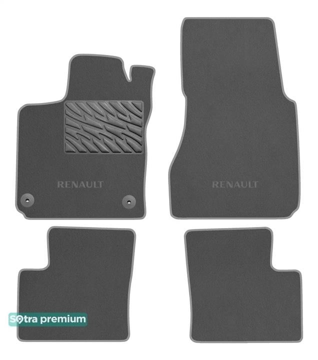 Sotra 90899-CH-GREY The carpets of the Sotra interior are two-layer Premium gray for Renault Twingo (mkII) (electric) 2020-, set 90899CHGREY